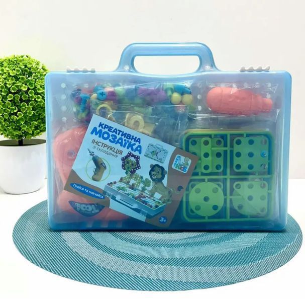 Мозаїка-конструктор Limo Toy 3в1 із шуруповертом, 249дет  M 5590 фото