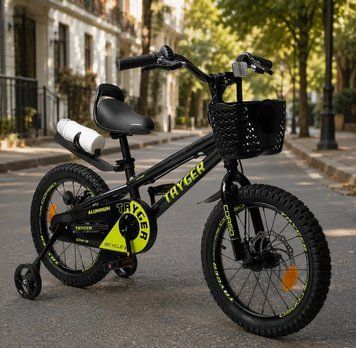 Дитячий велосипед CORSO 16" Premium, алюмінієва рама, дискові гальма, додаткові колеса, 5&ndash;7 років  TG-30211 фото